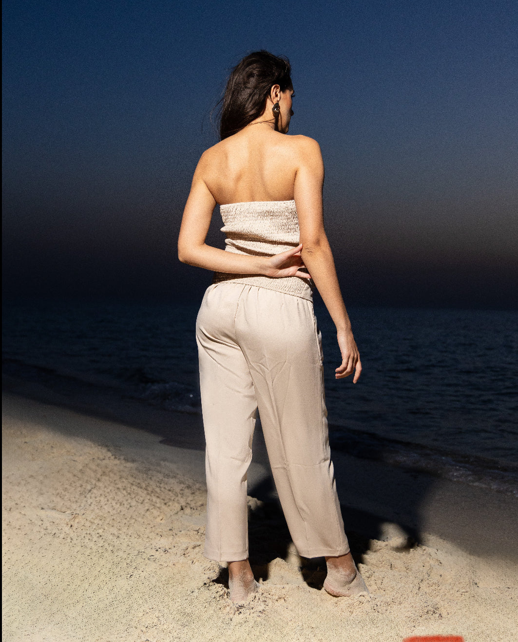 Beige Formal Pants