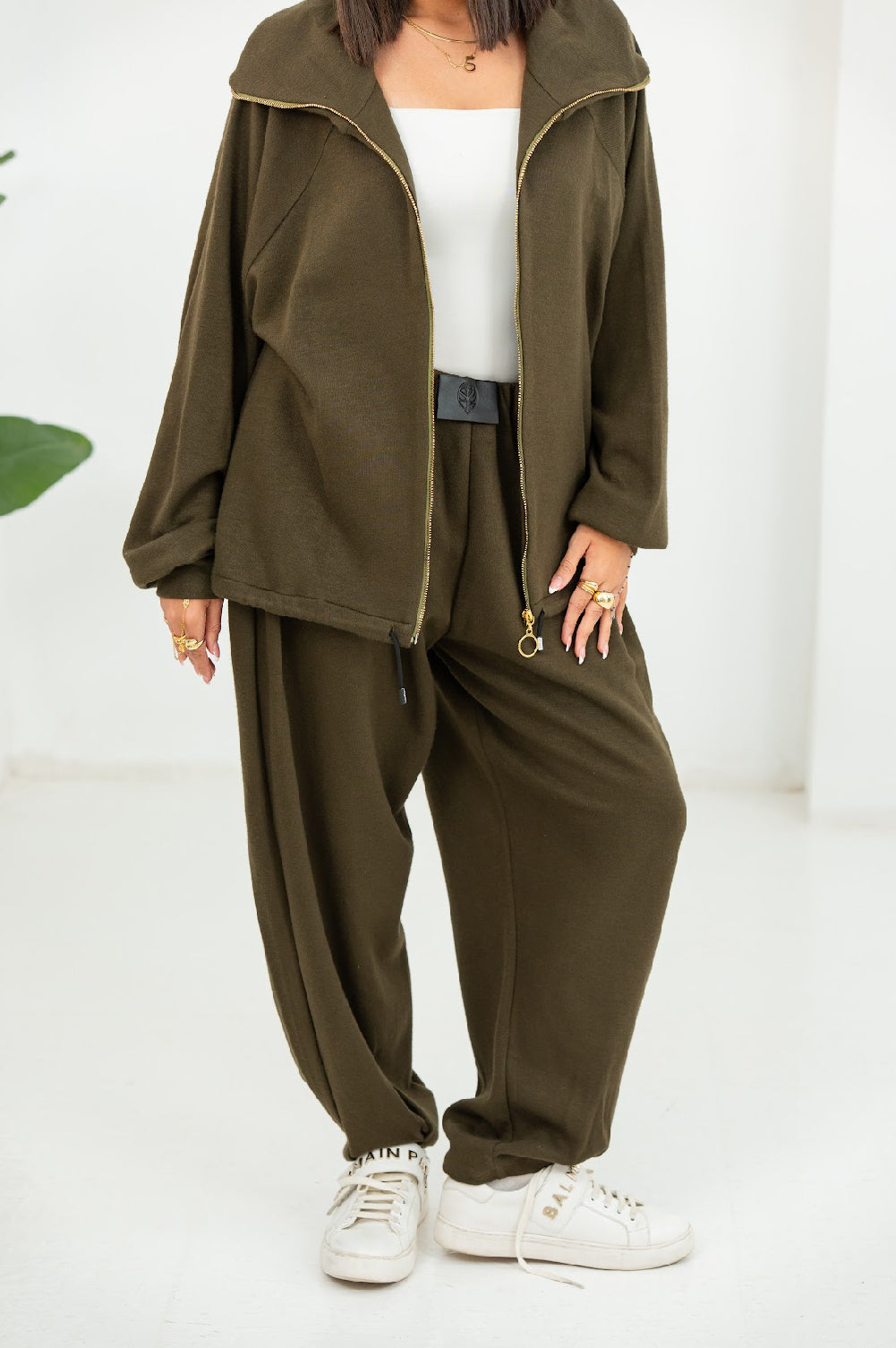 Serra Olive Tricot Set