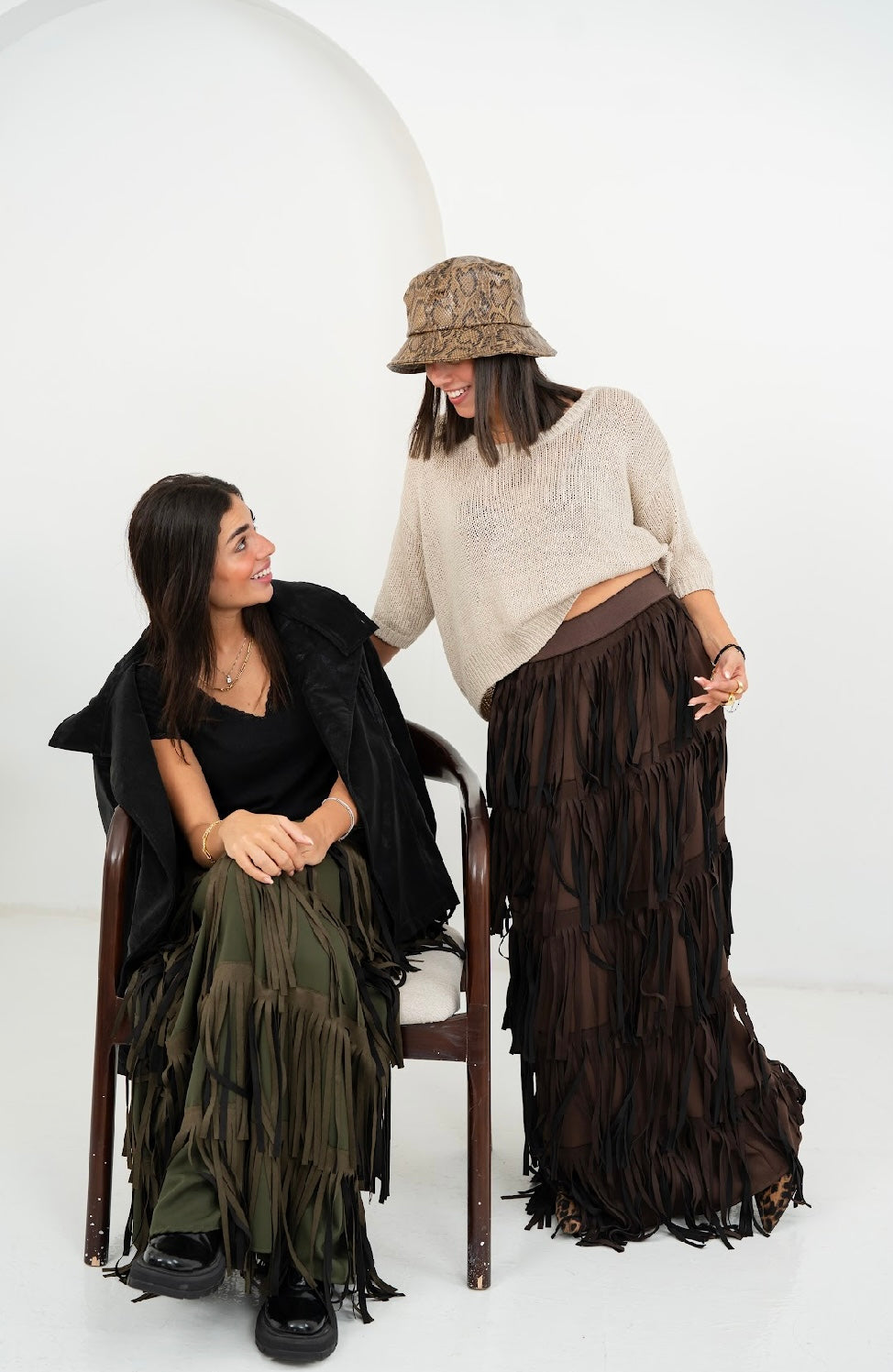 Brown Tasselia Skirt