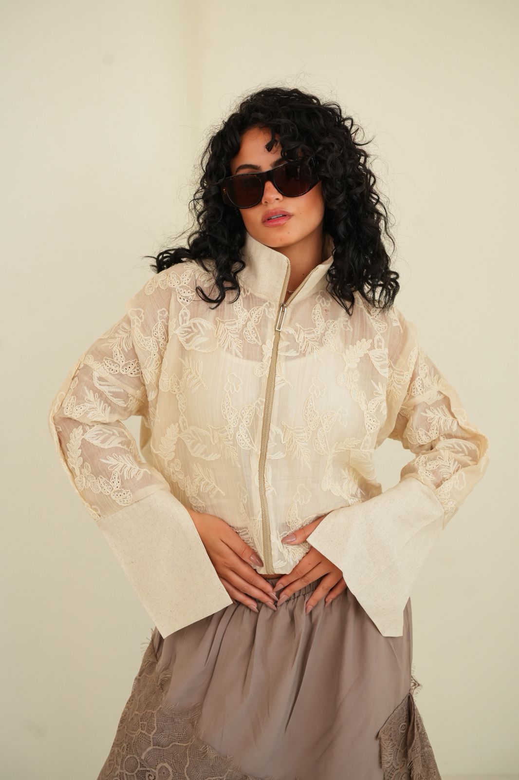 Eclat de lin bomber jacket