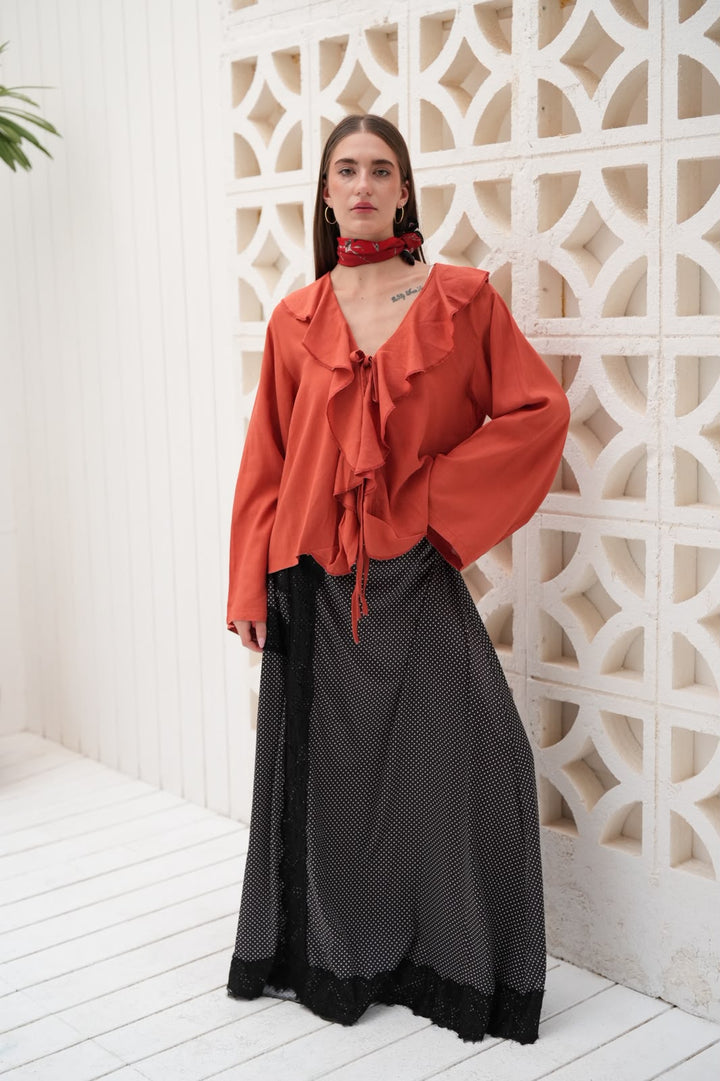 Ruffelia orange top