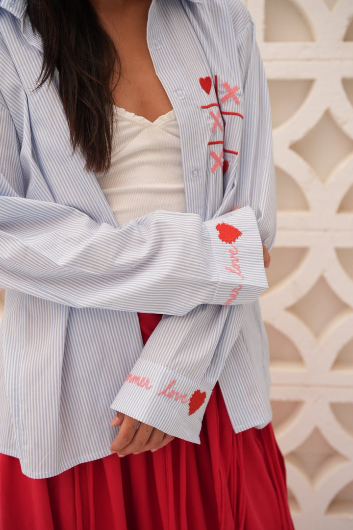 Xoxo embroidered shirt