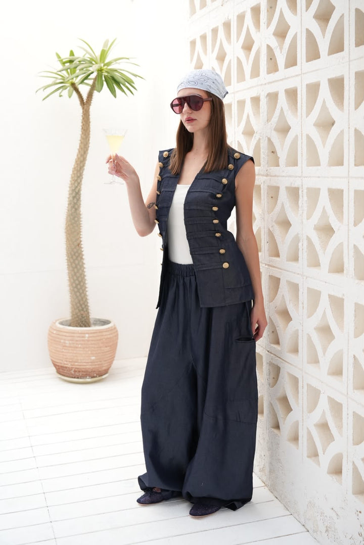 Riviera blue denim set