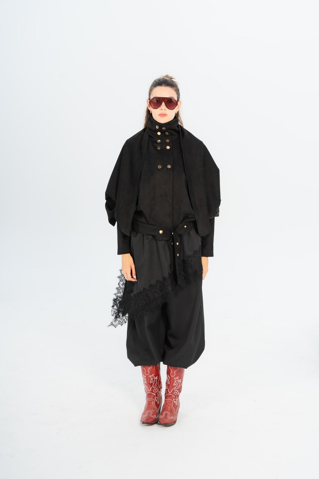 Black Milan draped jacket