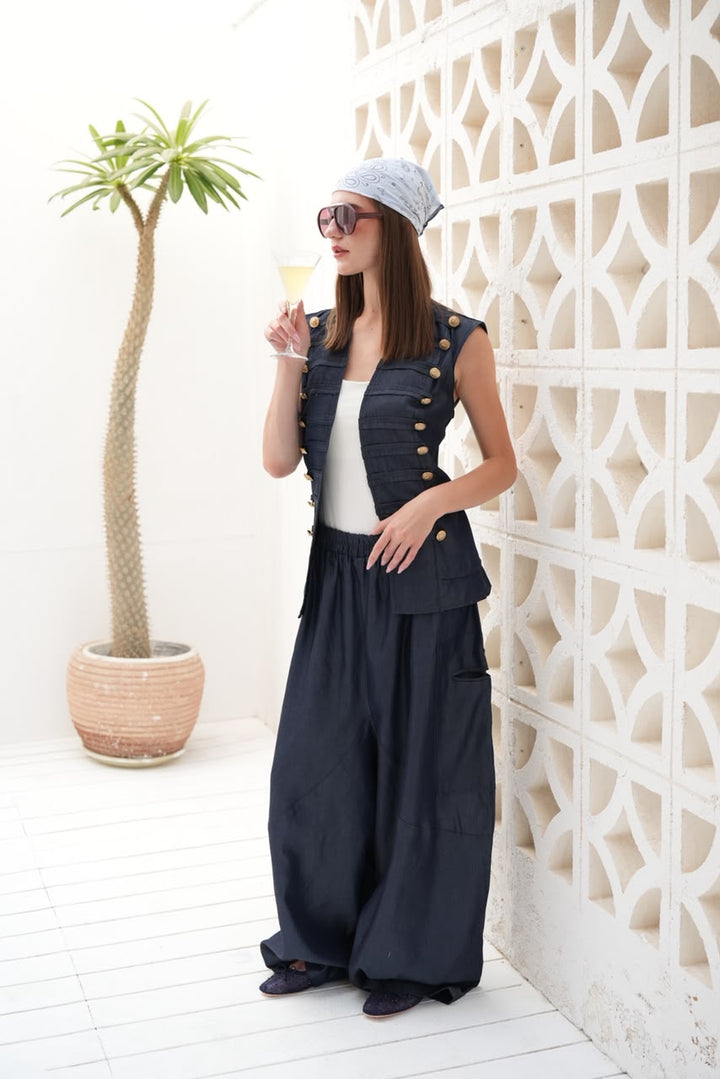 Riviera blue denim set