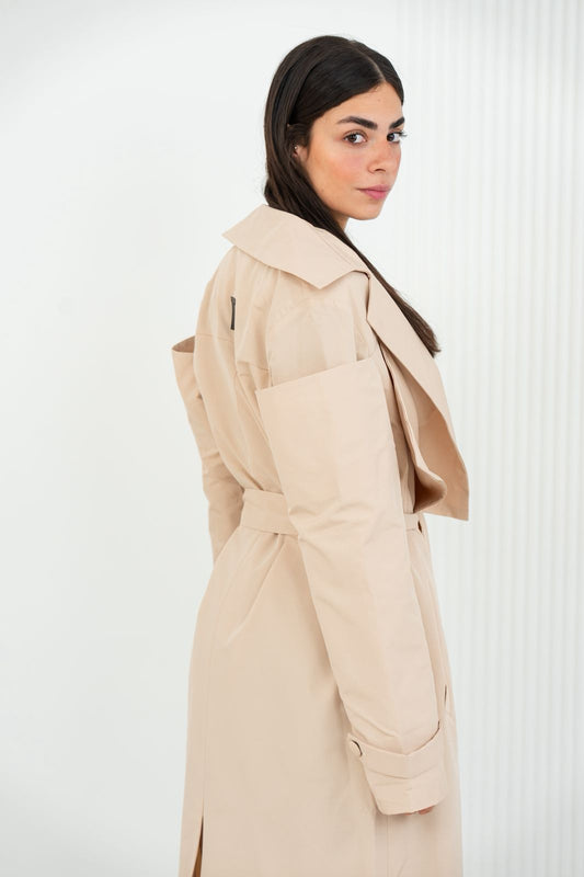 Diva Trench Coat in Cream