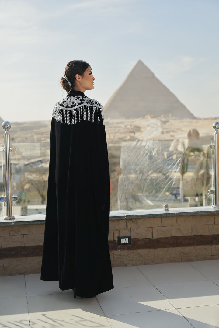 Silver tassels askim + velvet cape