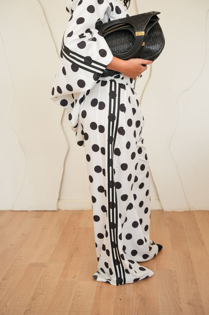 White Polka dot pants