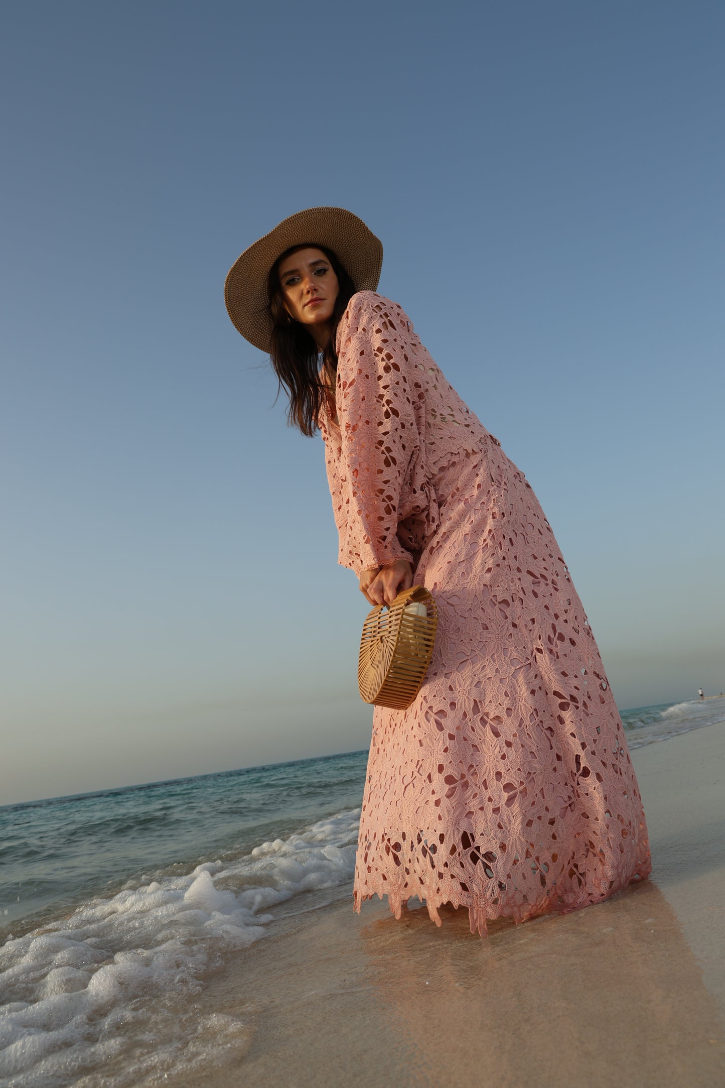 Gebur powder pink padded skirt