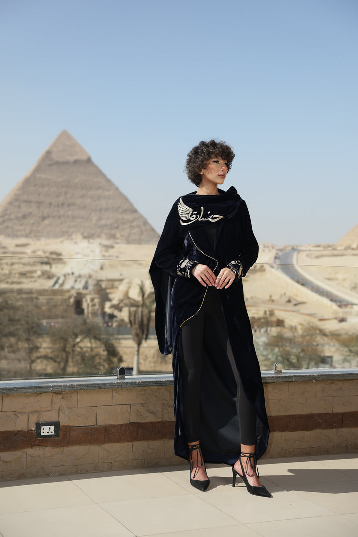 حضاره high low blazer with shawl (PRE ORDER 7 days)