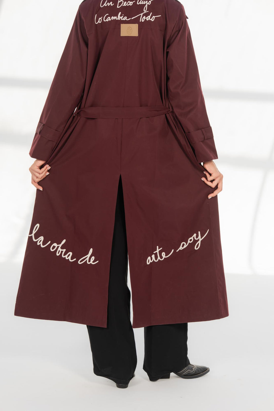 Burgundy longline Amor coat
