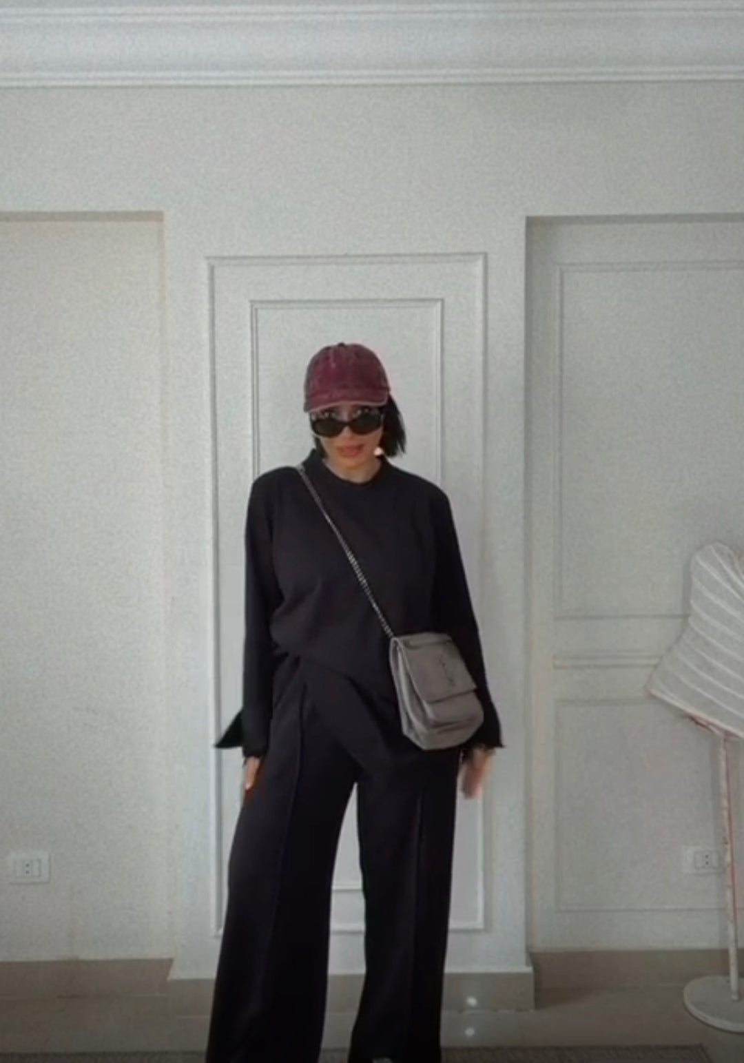 Black  Comfy Set with lace cuffs