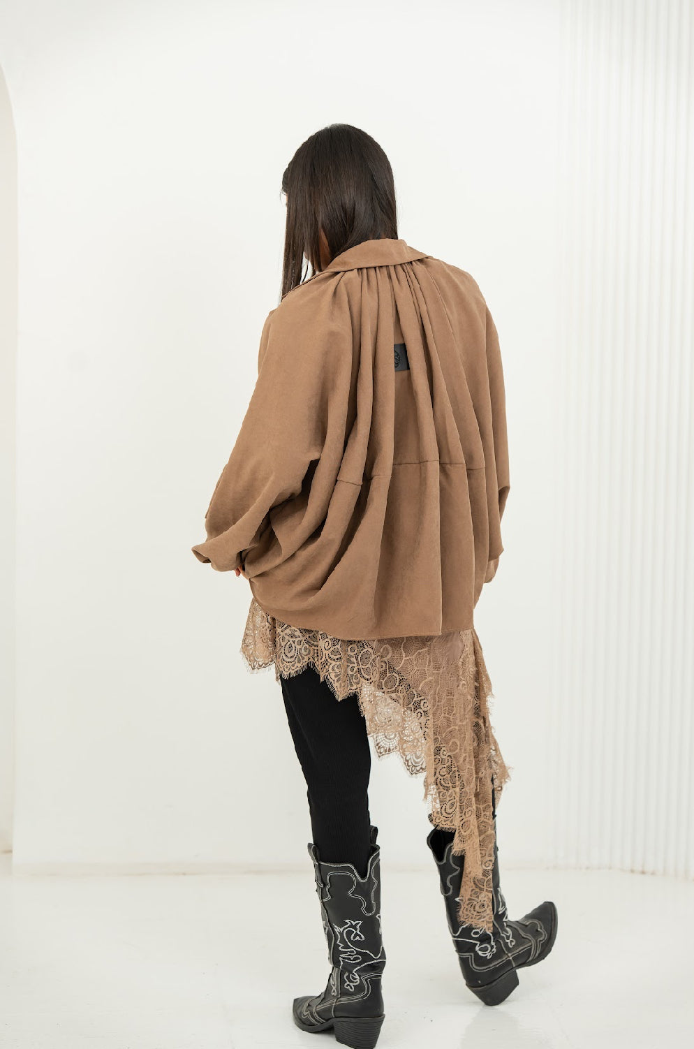 Fleuri Mocha Zipper Jacket