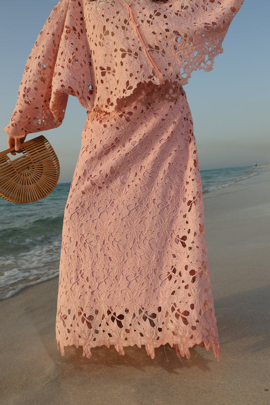 Gebur powder pink padded skirt