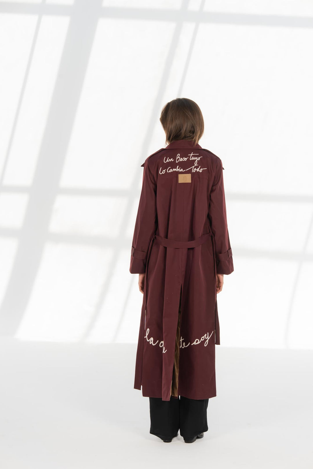 Burgundy longline Amor coat