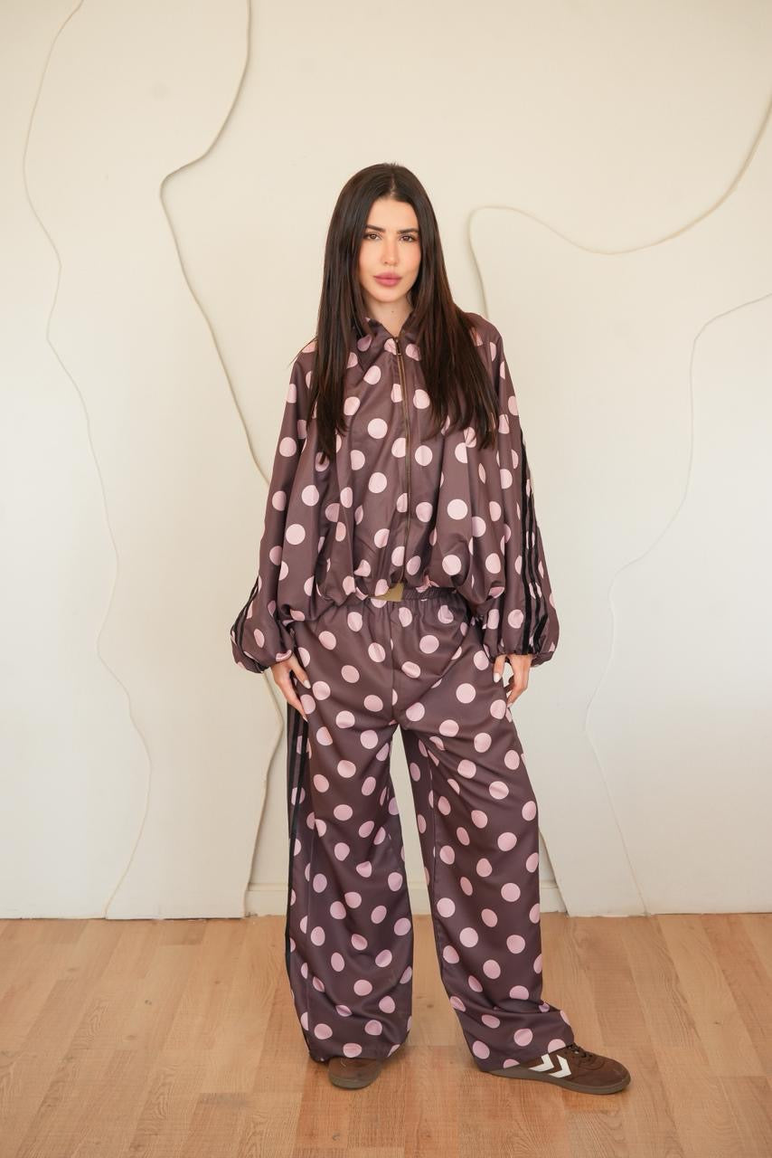 Caramel Polka dot pants