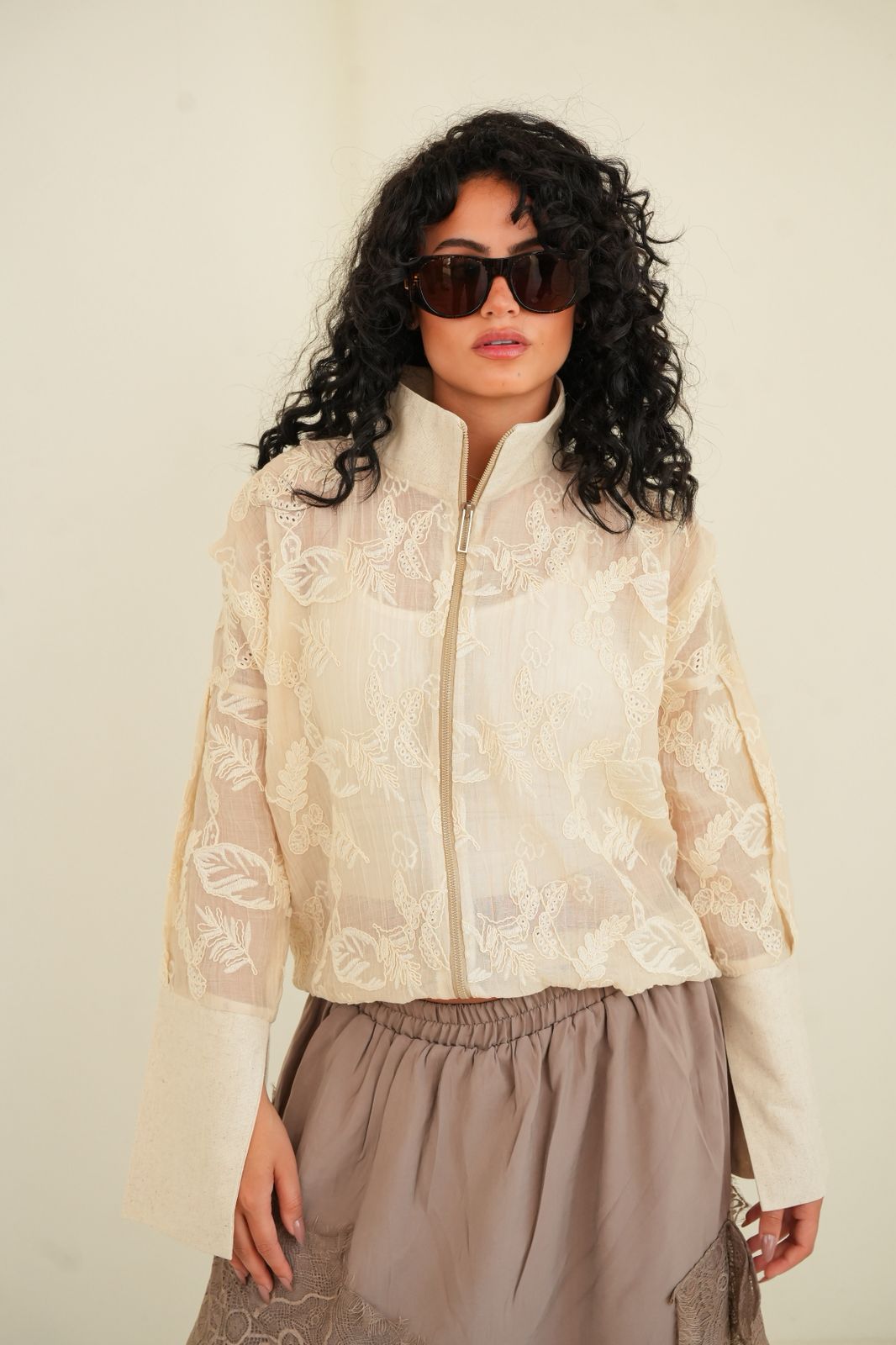 Eclat de lin bomber jacket
