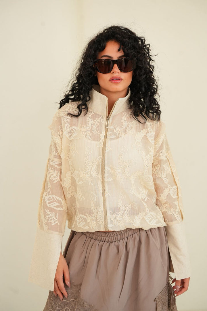 Eclat de lin bomber jacket