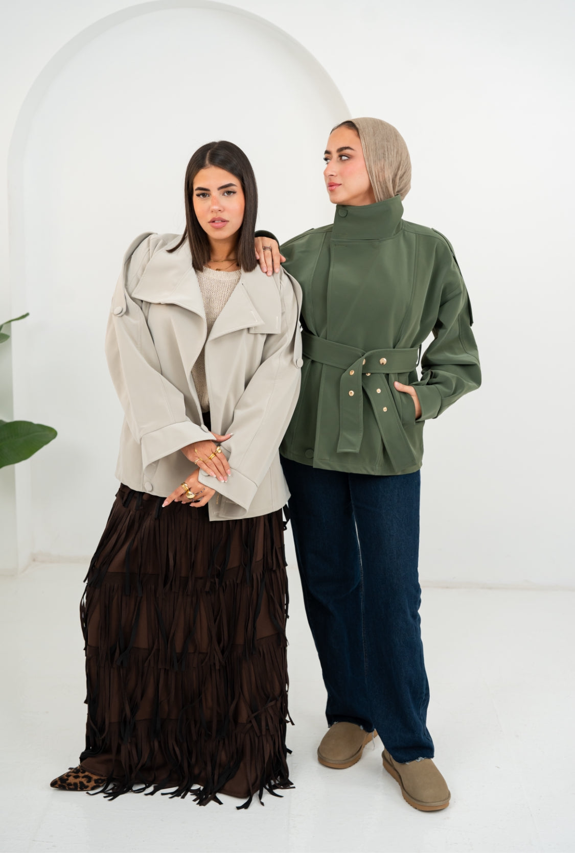 Elara Creamy Leather Jacket