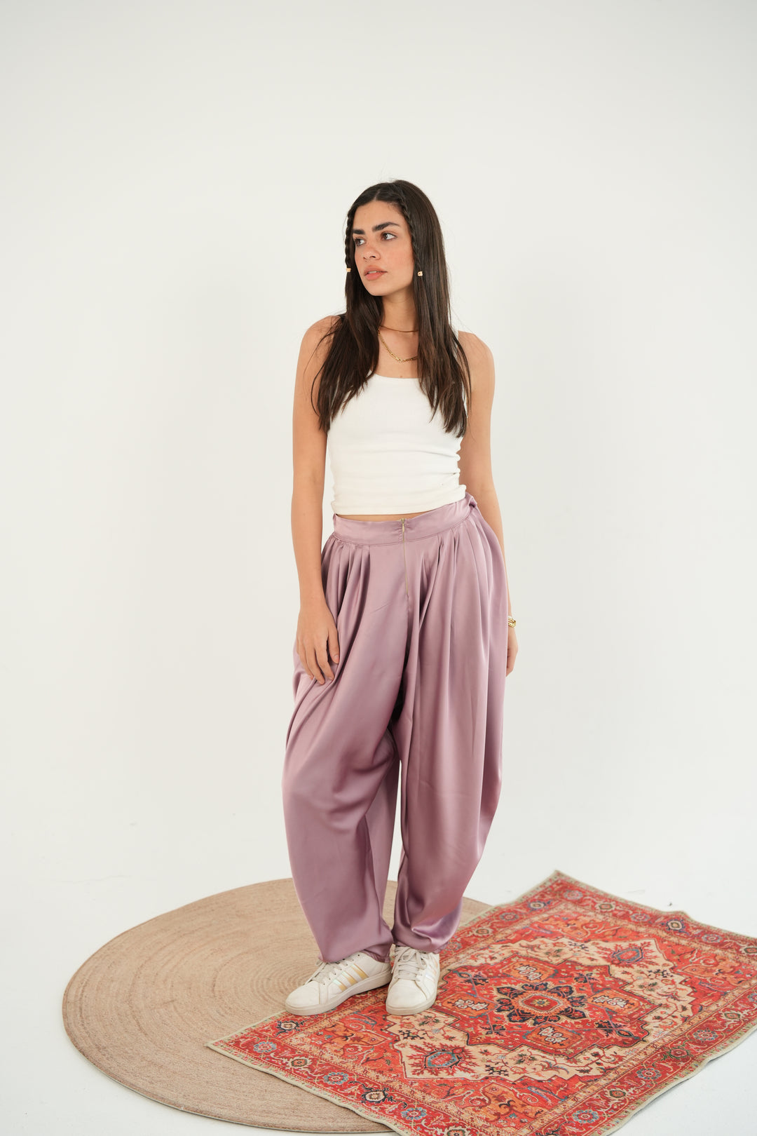 Silk pleats sherwal