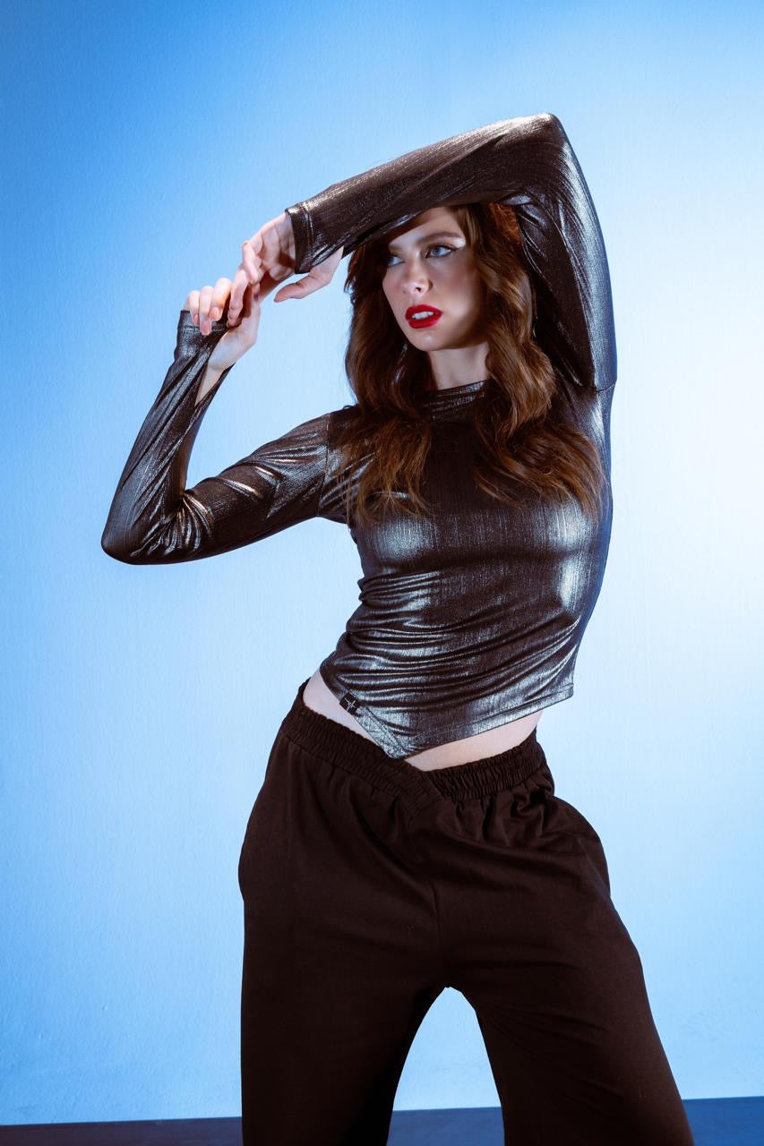 MetalGlam Long Sleeves V-Top