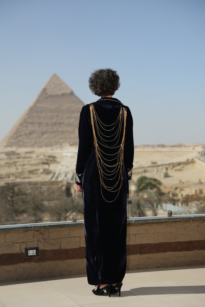 حضاره high low blazer with shawl (PRE ORDER 7 days)