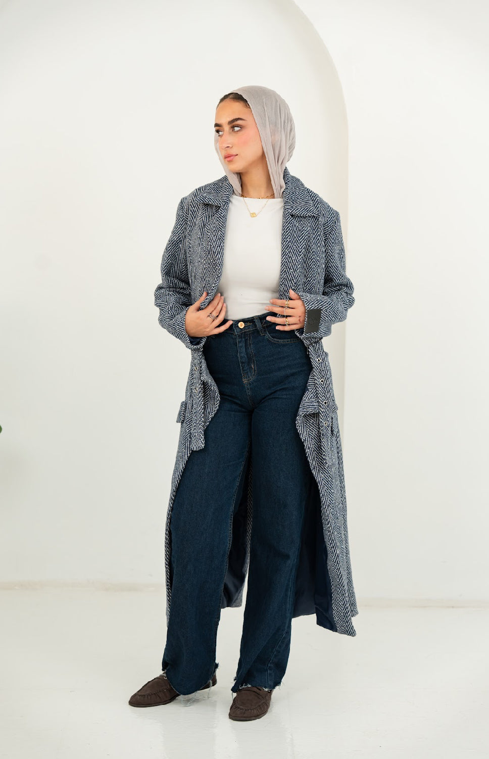 Navy Coutura Coat