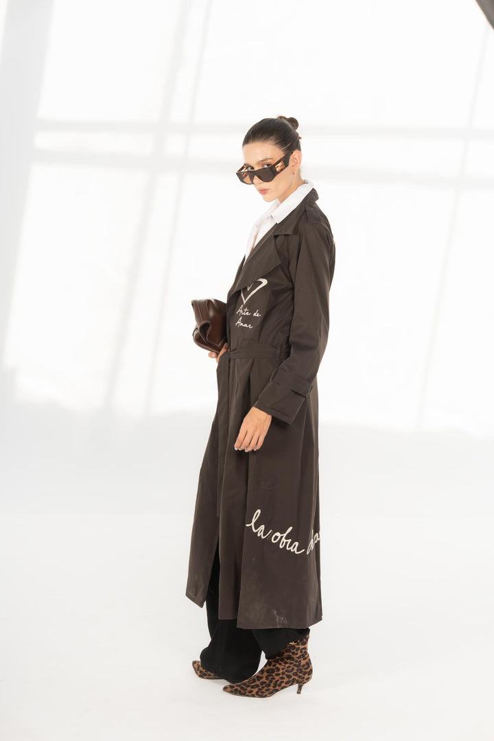 Chocolate longline Amor coat