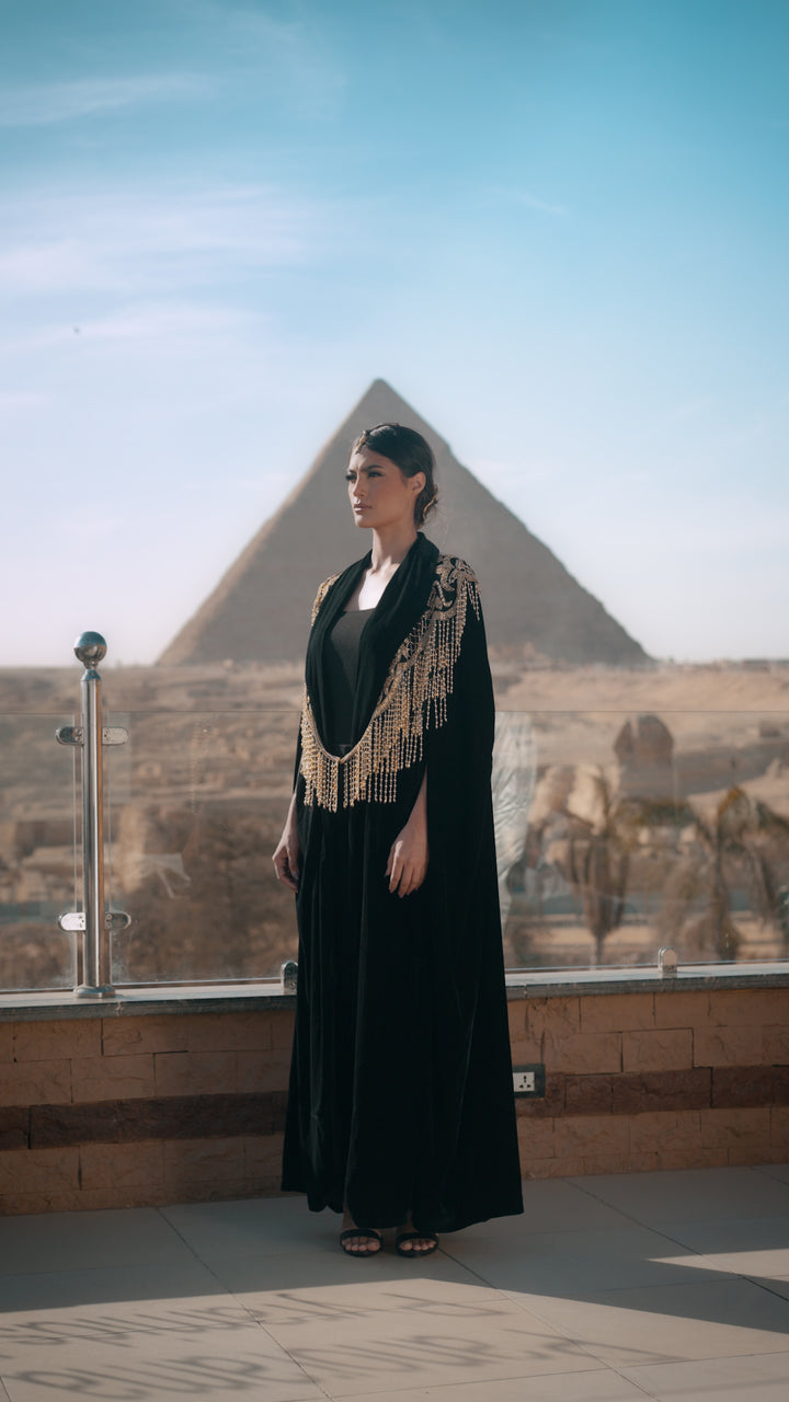 Gold tassels askim + velvet cape