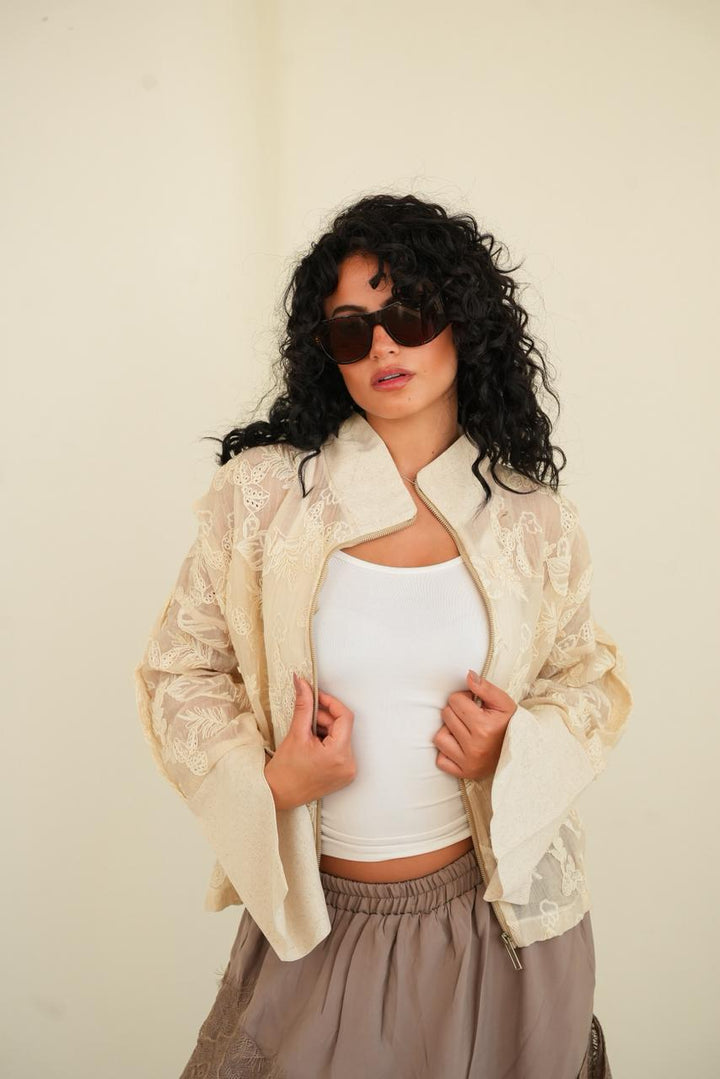 Eclat de lin bomber jacket