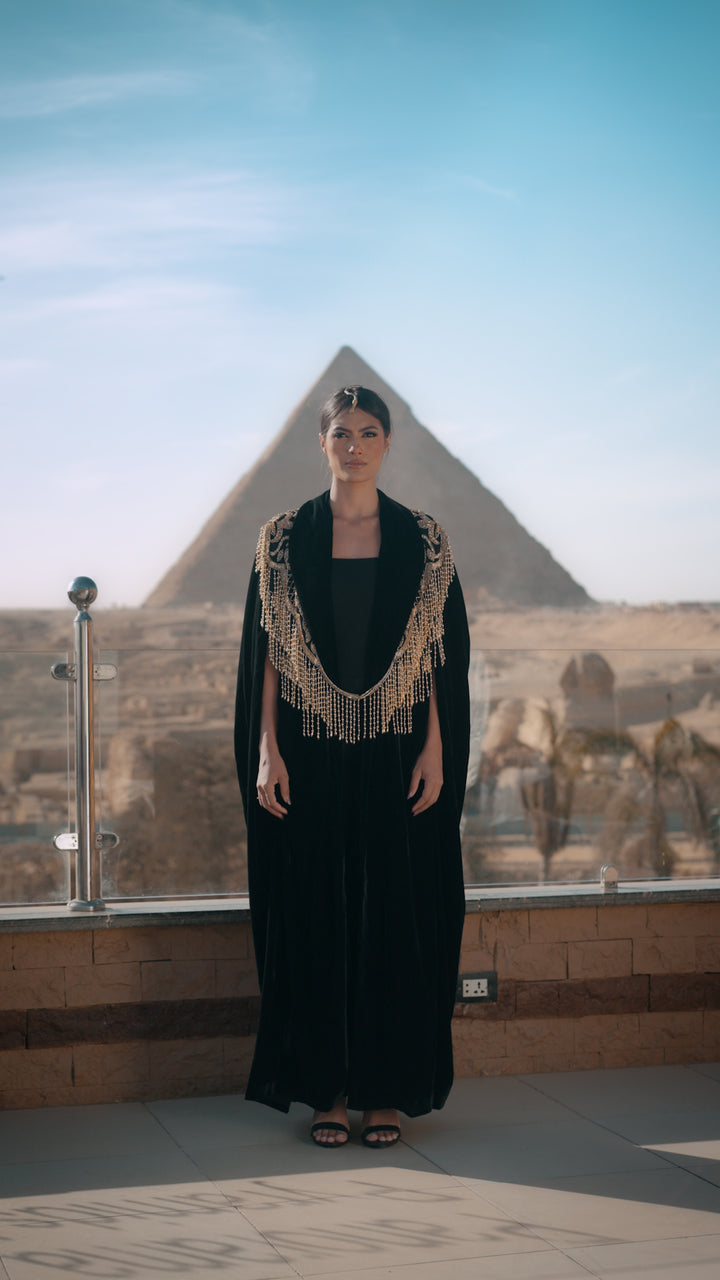 Gold tassels askim + velvet cape