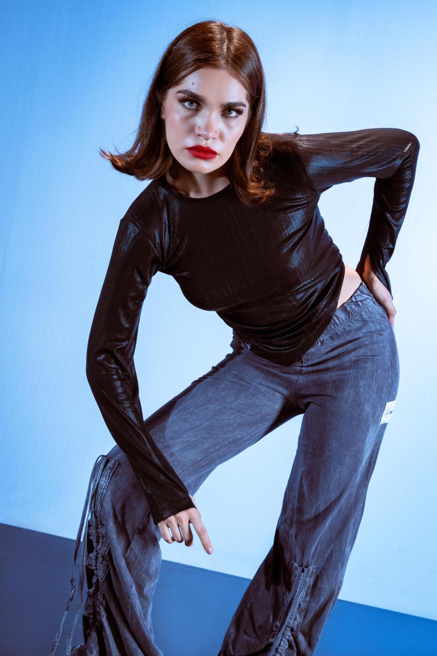 MetalGlam Long Sleeves V-Top