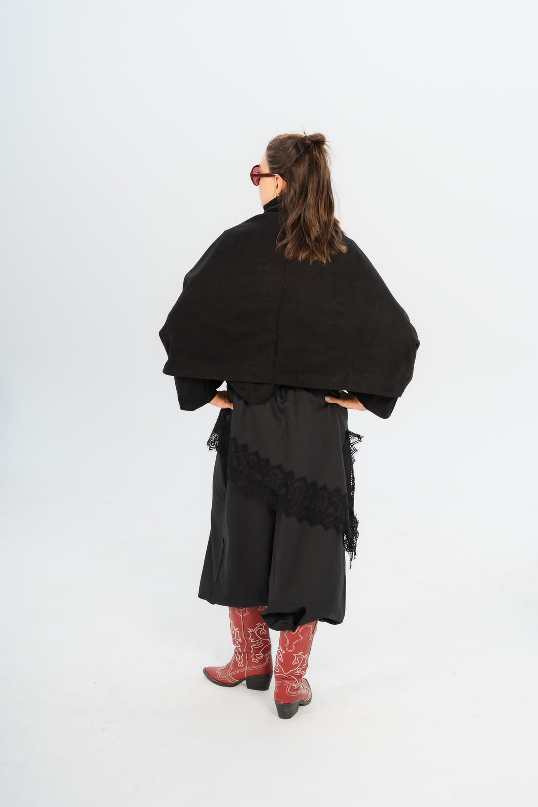 Black Milan draped jacket