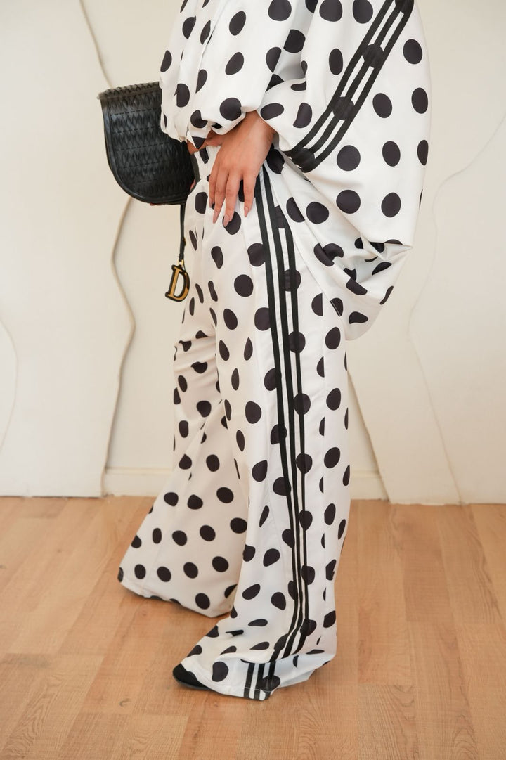 White Polka dot pants