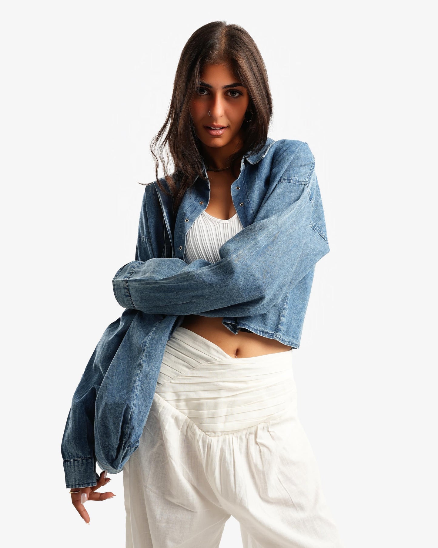 Cropped Denim Urban Jacket