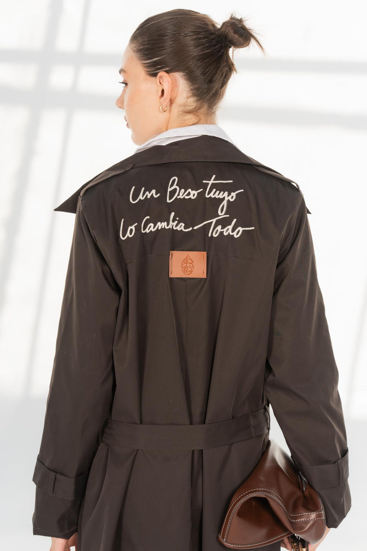 Chocolate longline Amor coat
