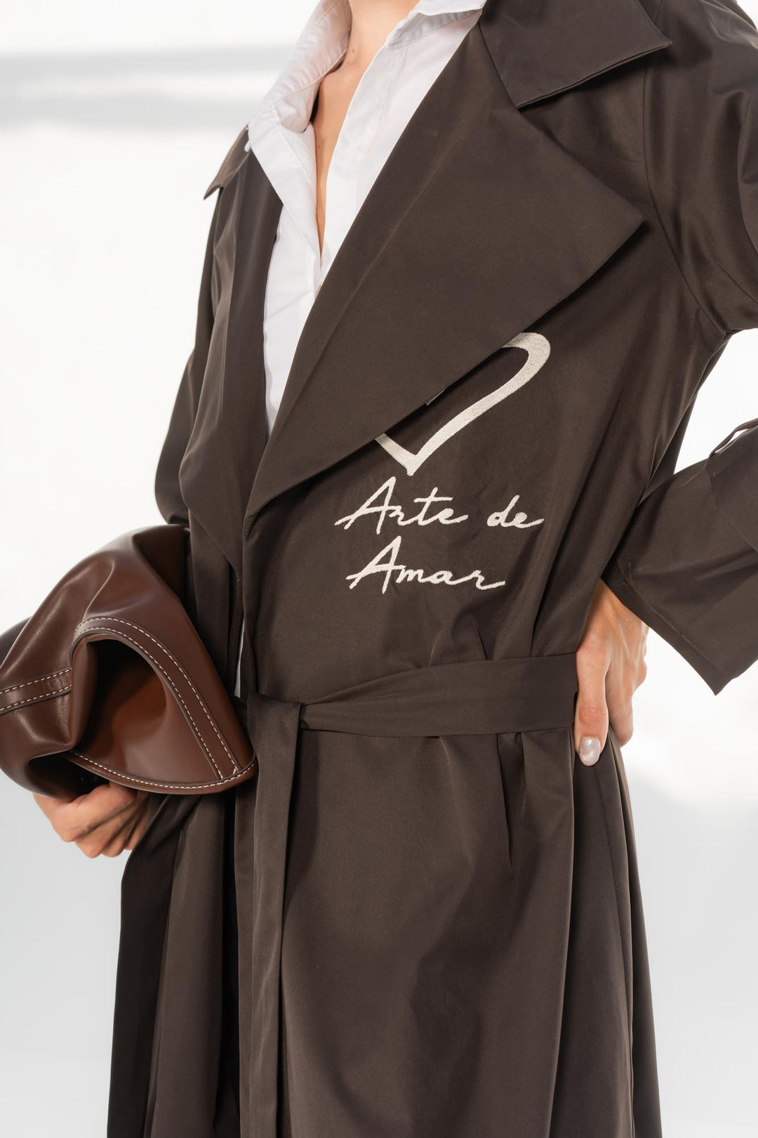 Chocolate longline Amor coat