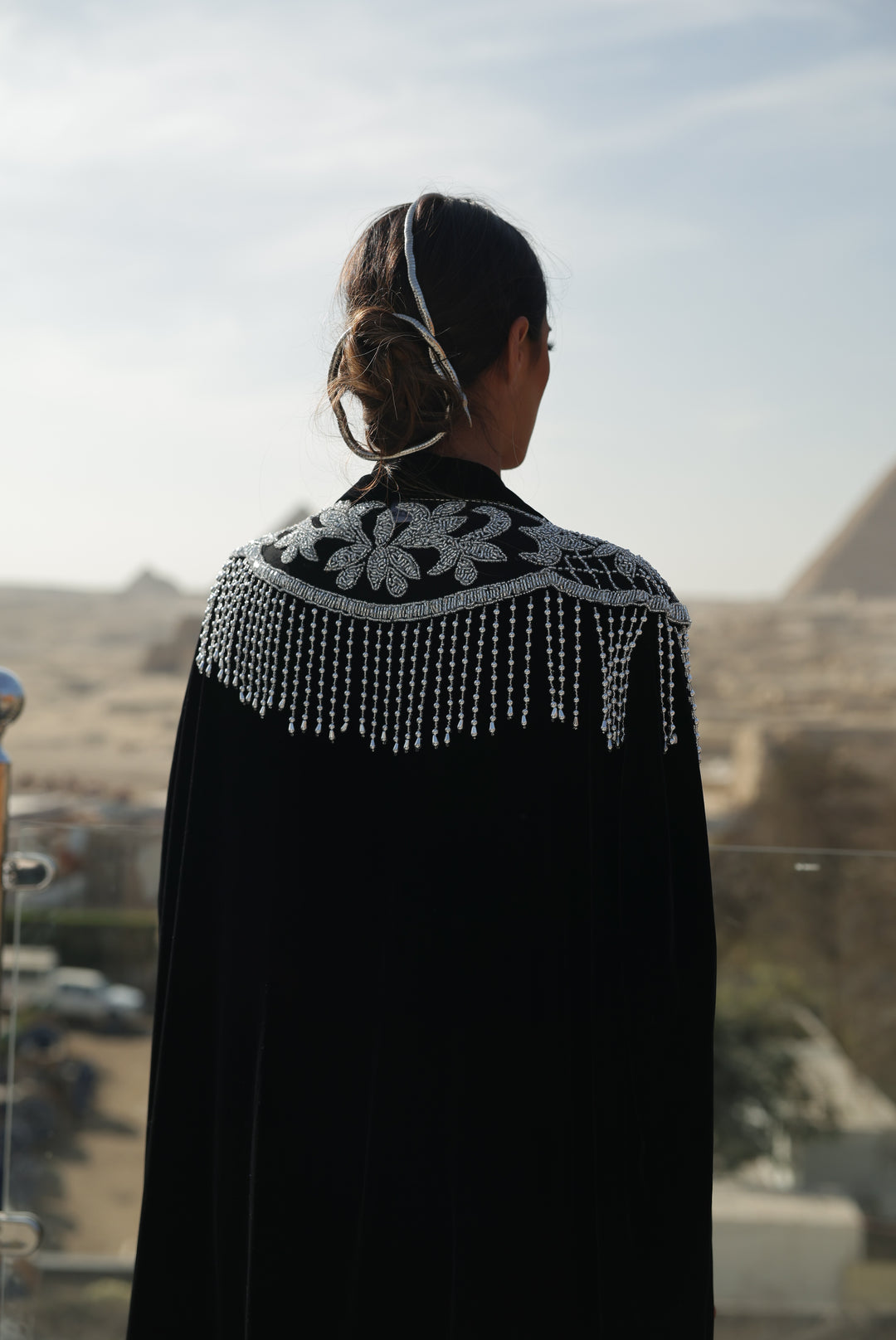 Silver tassels askim + velvet cape