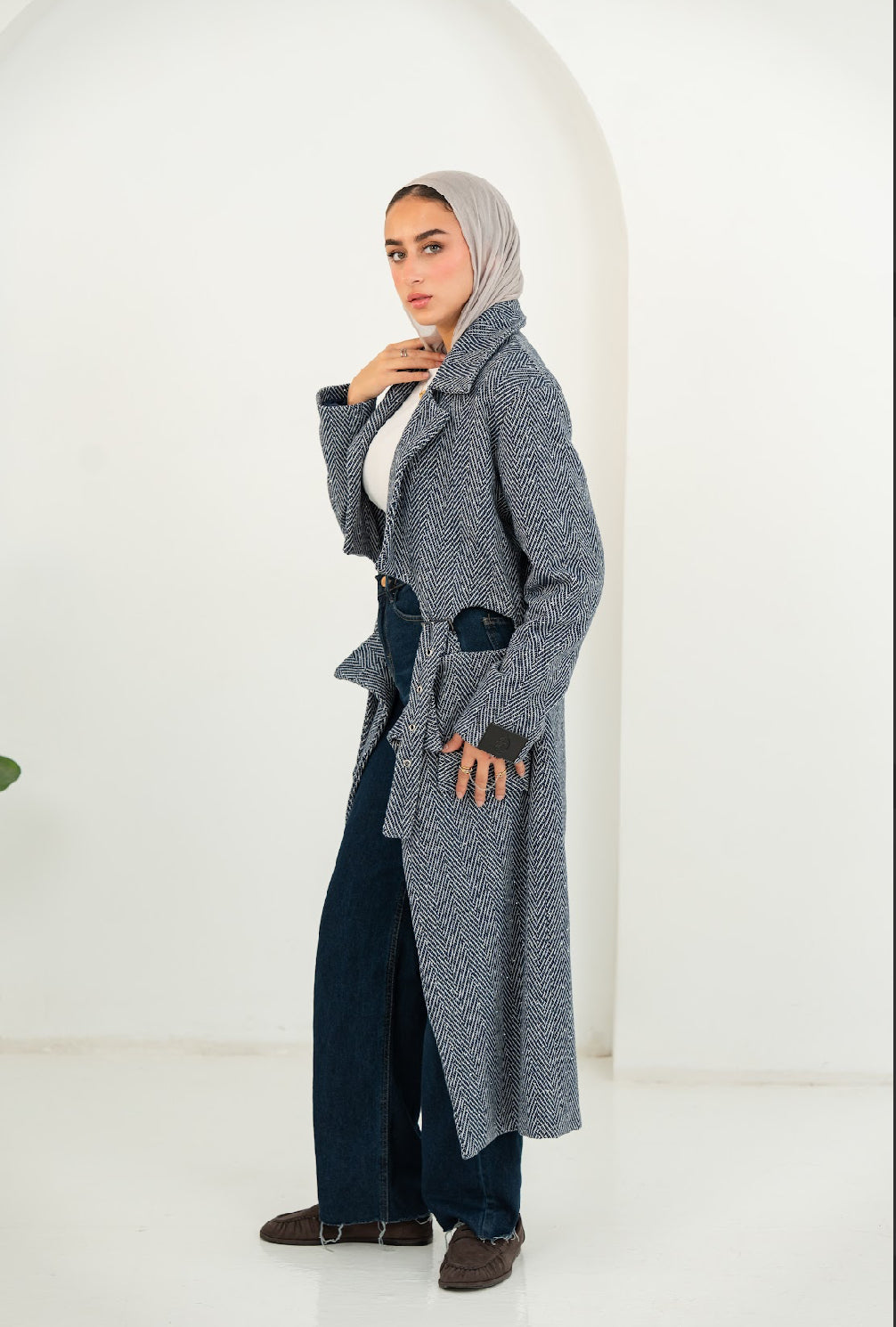Navy Coutura Coat