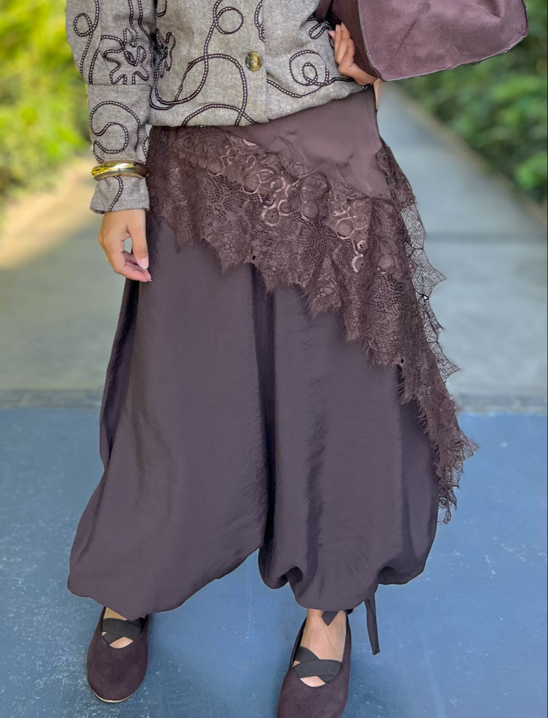 Brown Dantelle Skirt Extension
