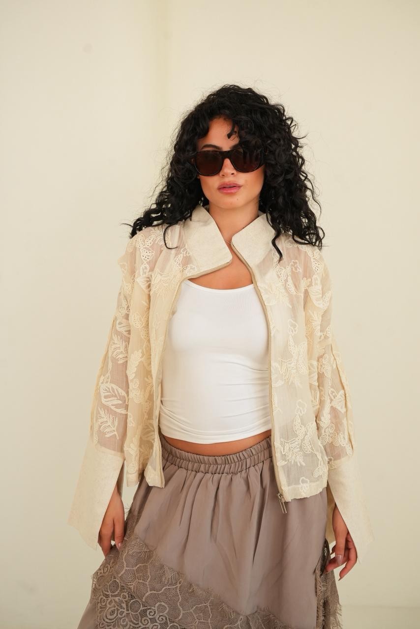 Eclat de lin bomber jacket