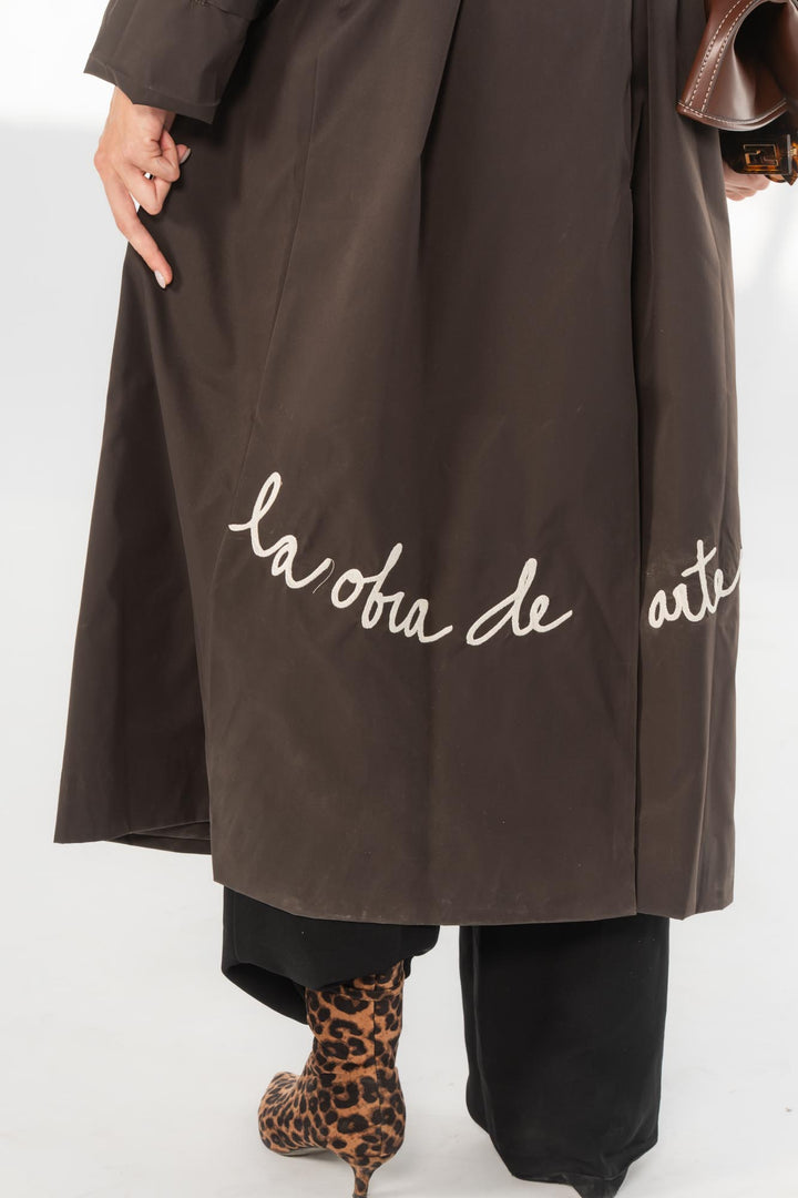 Chocolate longline Amor coat