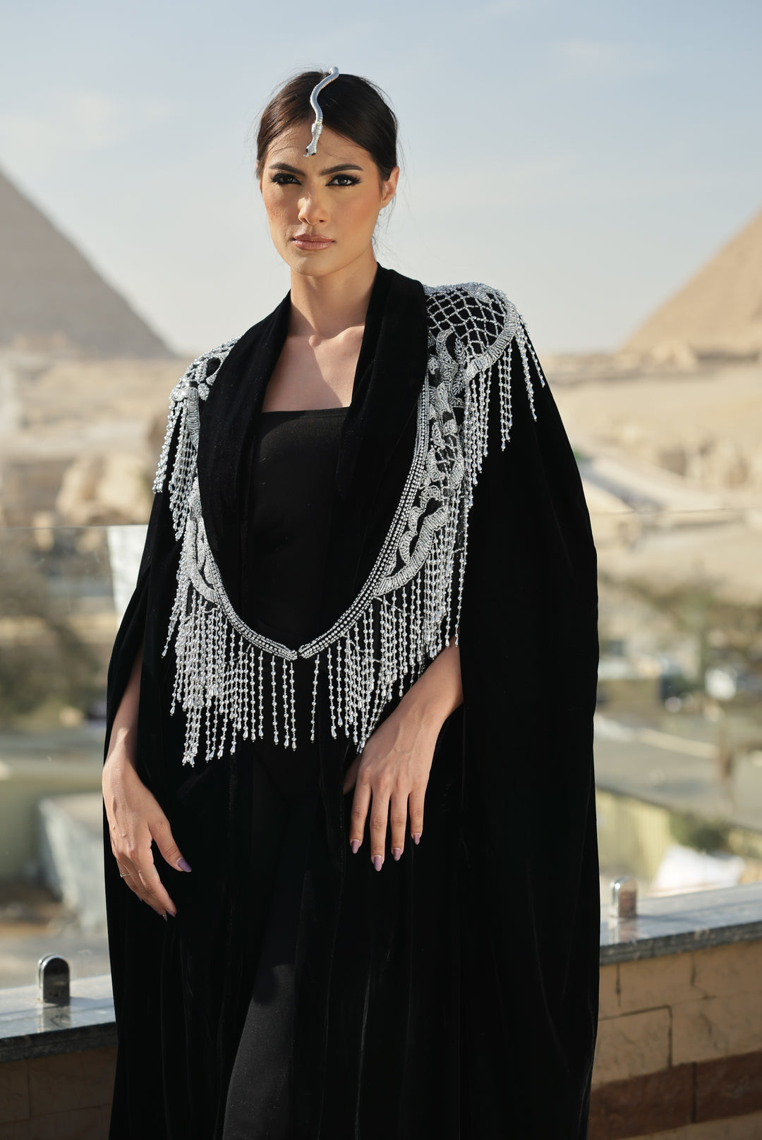 Silver tassels askim + velvet cape