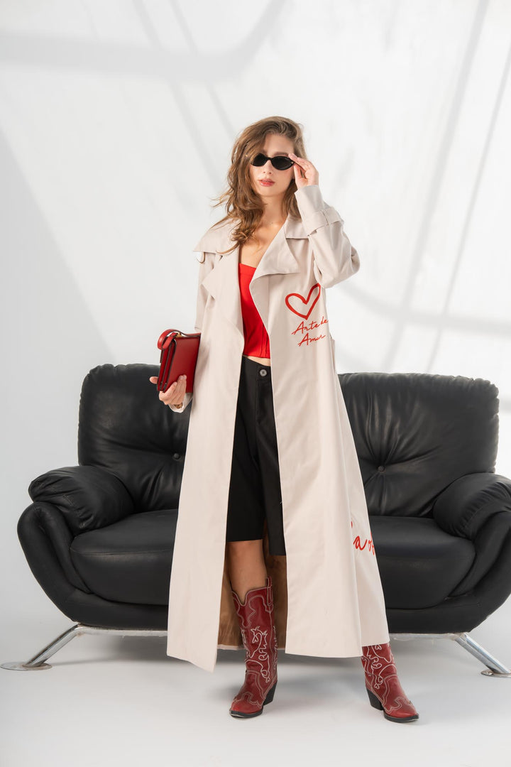 Beige Longline Amor coat