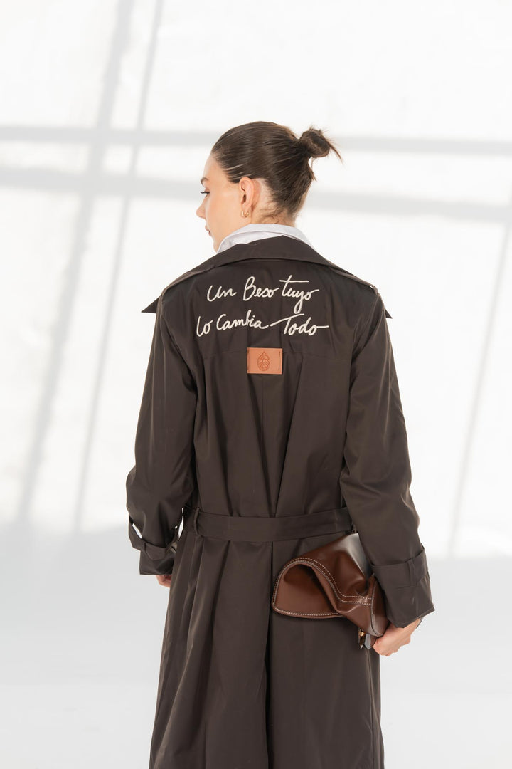 Chocolate longline Amor coat