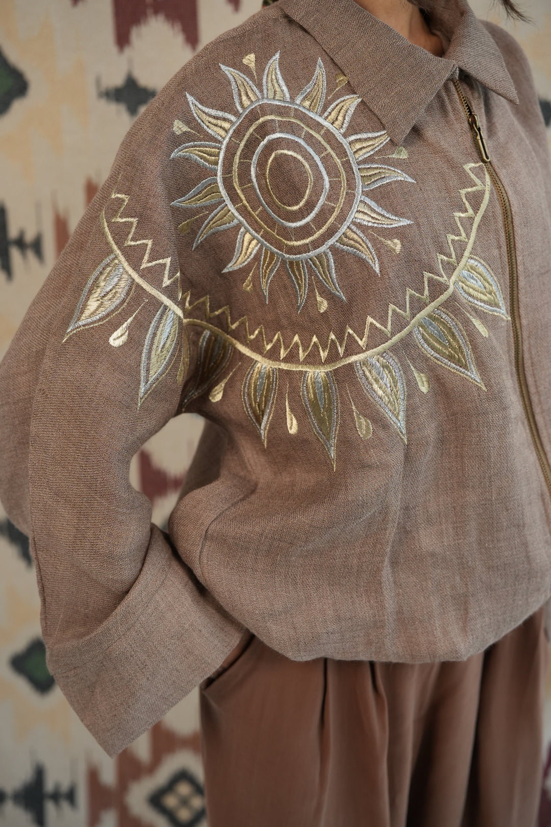 Sunrays zipper jacket (pure linen)