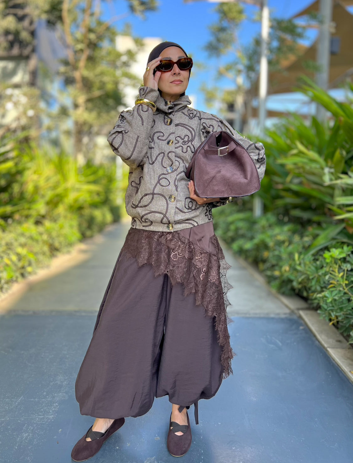 Brown Dantelle Skirt Extension