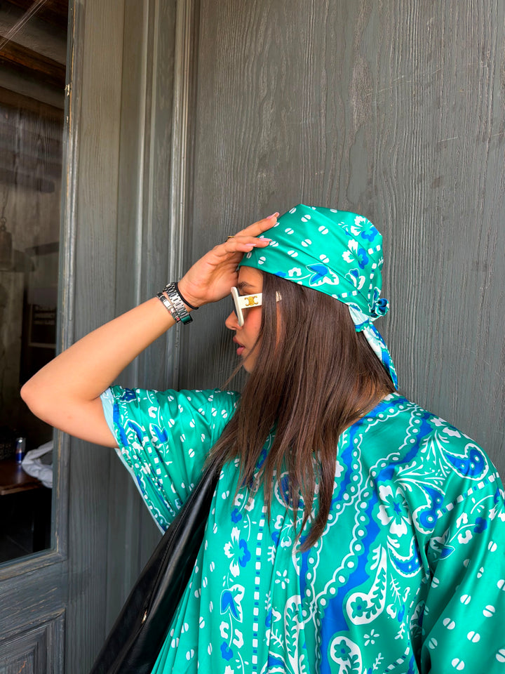GREEN BANDANA SCARF