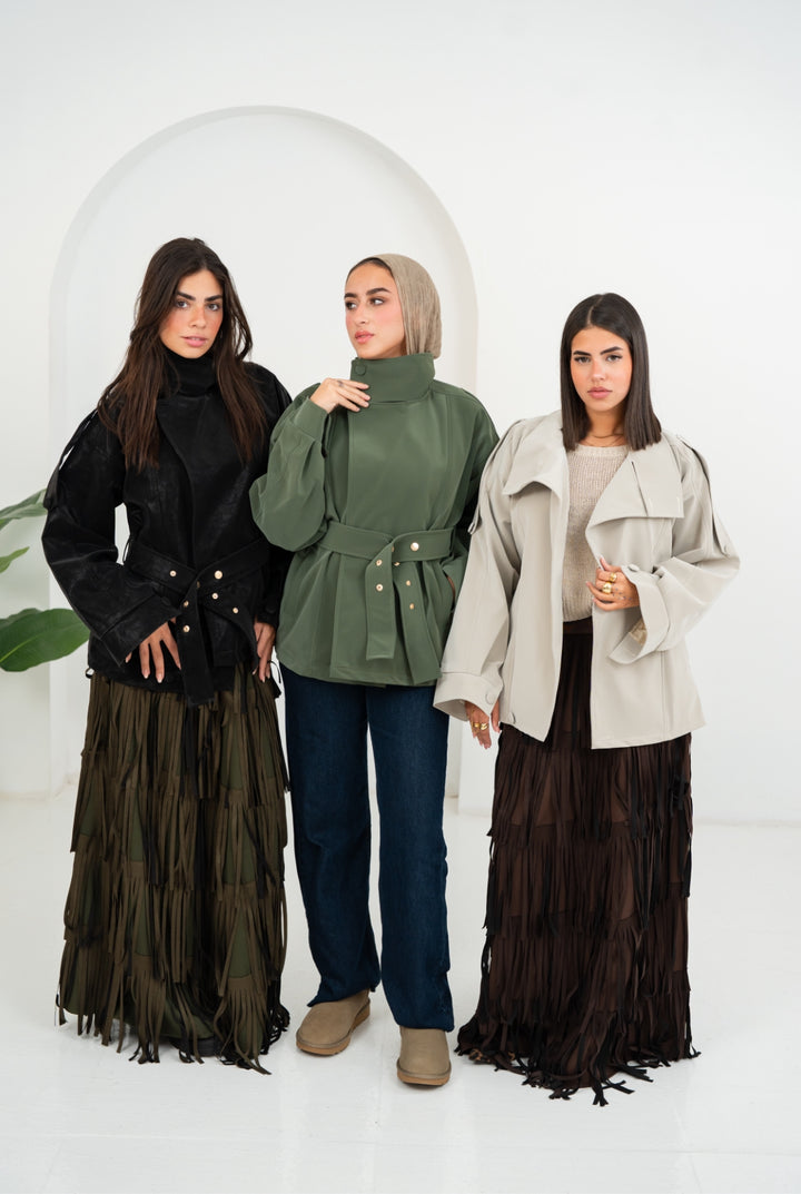 Elara Creamy Leather Jacket