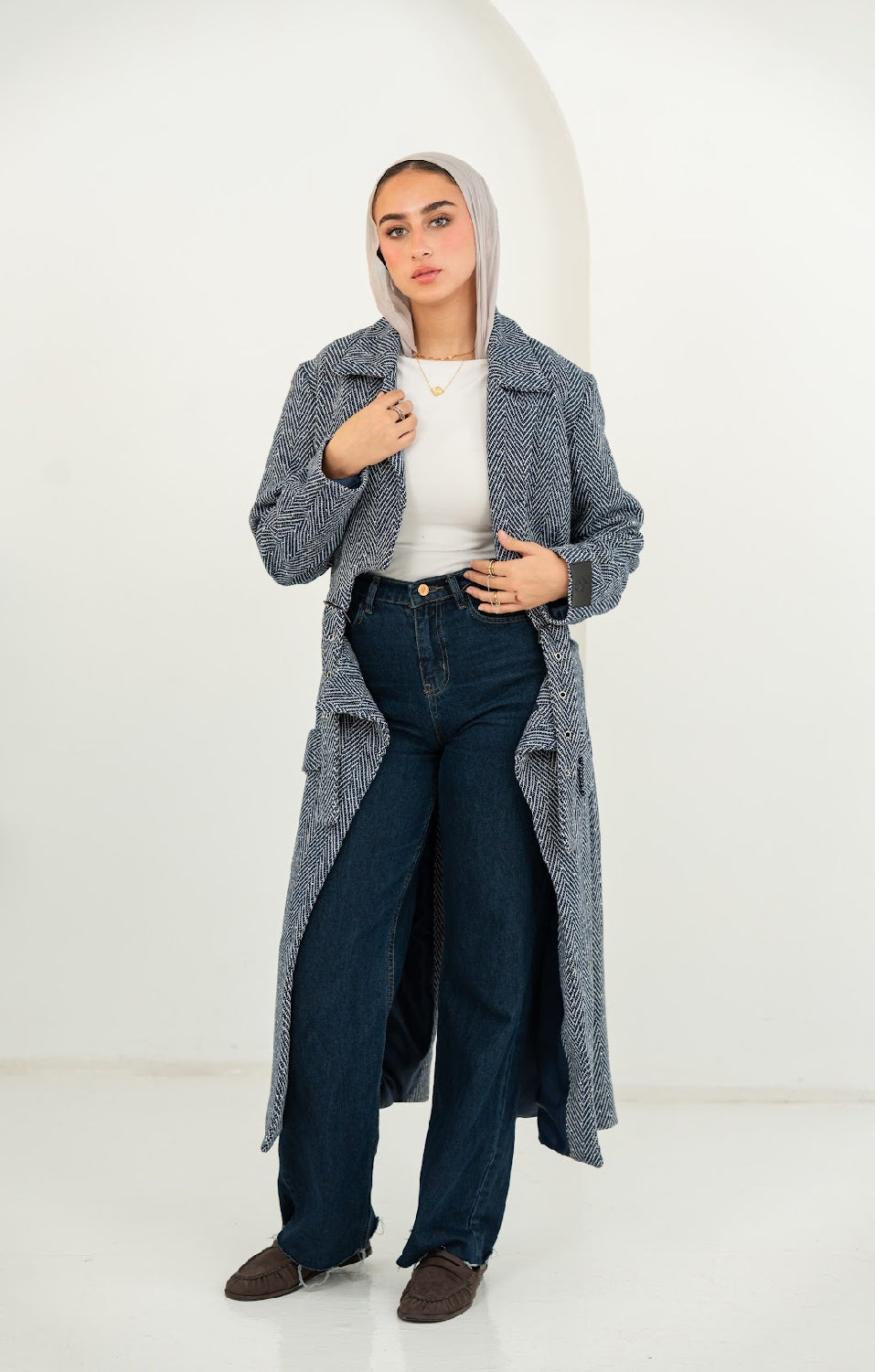 Navy Coutura Coat